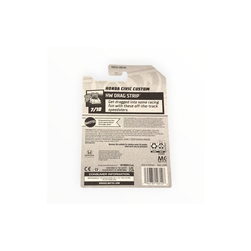 Hot Wheels Honda Civic Custom, HW Drag Strip 7/10 [white]