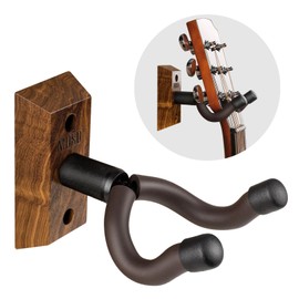 Guitar Wall Mount, Acacia Wood Guitar Hanger, U-Shaped Guitar Wall Hanger Mount, Guitar Holder Hook Stand Wall Mount Guitar Accessories for Acoustic, Electric Guitar, Banjo, Bass, Ukulele