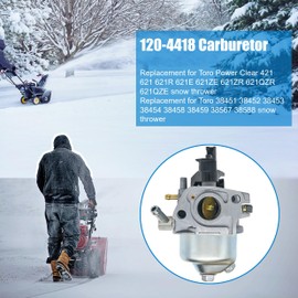 Eamonhigh 120-4418 38459 Carburetor Replacement for Toro Power Clear 421 621 621R 621E 120-4419 119-1996 119-1571 119-1948 Snow Thrower 38451 38452 38453 38454 38588 Carb Kit