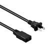 kybate 8ft 2-Prong Square AC Power Cord Cable Lead for