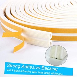 10M Dichtungsband für Türen Fenster, Selbstklebend Türdichtung Fensterdichtung Anti-Kollision Dichtungsstreifen Gummi Schaum Siegel Streifen Schalldämmung Weiß