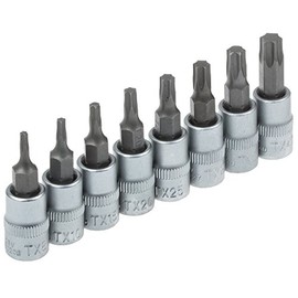 'Internal Torx Socket Spanner Set 1/4 8 T8 T10/T15/T20/T25/T27/T30/T40 T-Profile Socket Torx Key Set Torx Screws Socket Bit Screwdriver Inserts Socket Nut Sockets Socket Spanner Set