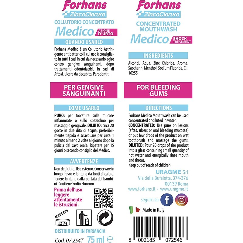 Forhans Collutorio Medico Concentrato 75ml