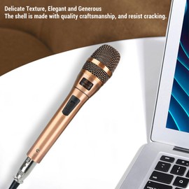 Handheld Wired Microphone, Professional Moving Coil Dynamic Cardioid Microphone, Upgrade Dynamic Vocal Mic for Home KTV Singing Stage Party