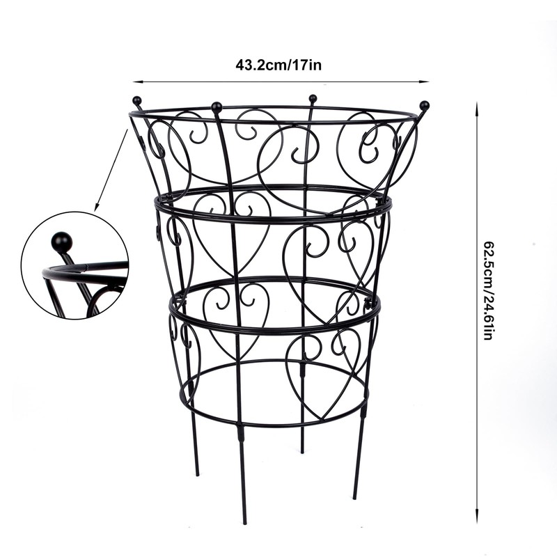 Goooxim Large Obelisk Trellis Peony Cage 24.6x17 Inches - Premium