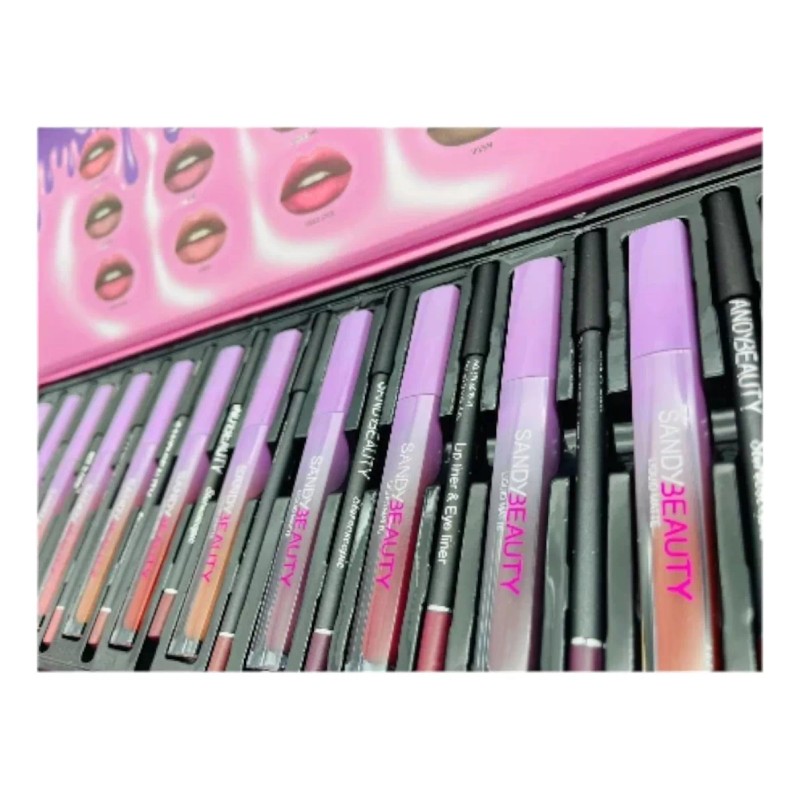Eco R Estuche 12 Lipgloss + 12 Lip Liner Brillo