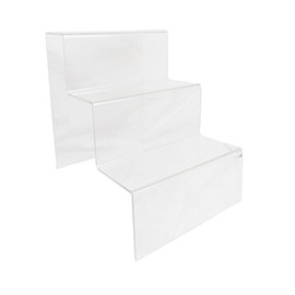 Clear, Black and Red X-Large Acrylic 3 Step Counter Display Stand (5, Natural)