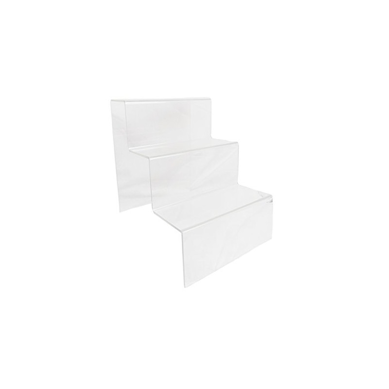 Clear, Black and Red X-Large Acrylic 3 Step Counter Display