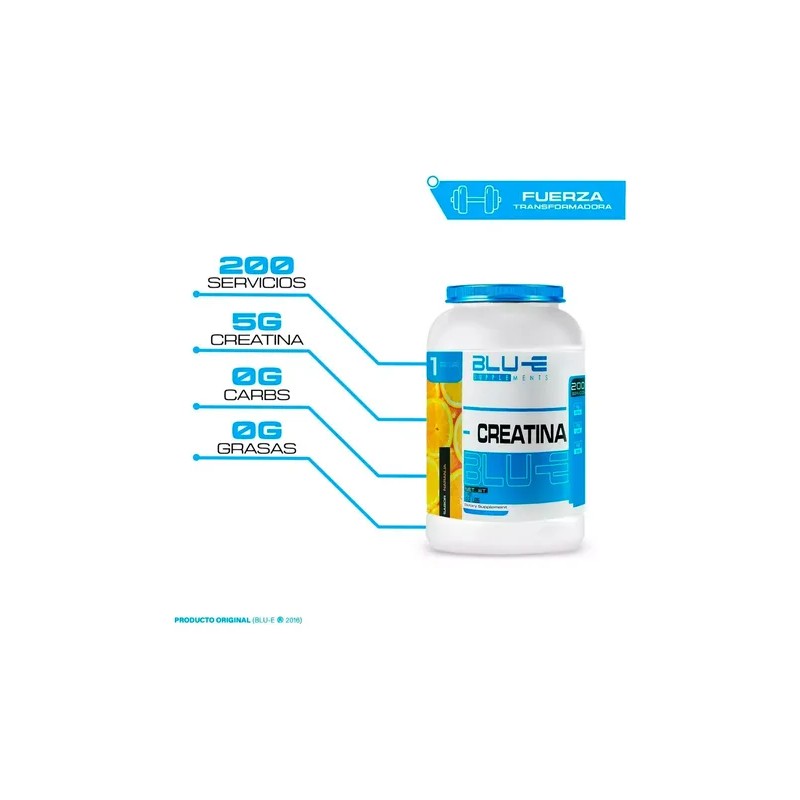 Suplemento Creatina Blu-e Monohidratada 1k 200 Servicios