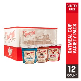 Bob's Red Mill Oatmeal Cup Variety Pack (Classic, Maple, Apple), 12 Count (Pack of 1) - Non GMO, Gluten Free, Whole Grain, Kosher