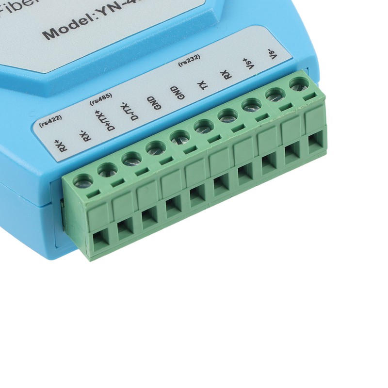 2Pcs RS485/422/232 Fiber Optic Converter Bidirectional Transimitter Receiver Modem Transmission
