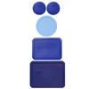 Pyrex (2) 7200-PC Cadet Blue Lids, & (1) 7201-PC Blue