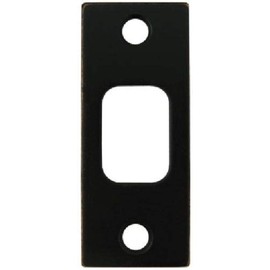 Oil Rubbed Vintage Bronze Deadbolt Strike Plate Door Backplate 1 1/8" x 2 3/4" Square Corner