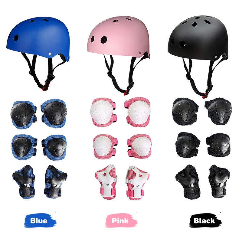 [通拓商品]Children Protective Gear Set 7 in 1 Adjustable Helment Knee