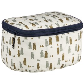 Kawasumi NET-101J 2-Tier Front Basket Cover, Brown Bear