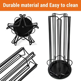 Rixordd 360° Spinning Coffee Pod Carousel Stand | Holds 35 Capsules | Compact Countertop Organizer with Silent Rotation, Durable & Modern (Black)