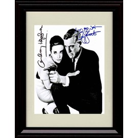 Cary Grant and Audrey Hepburn Autograph Promo Print - Framed 8x10