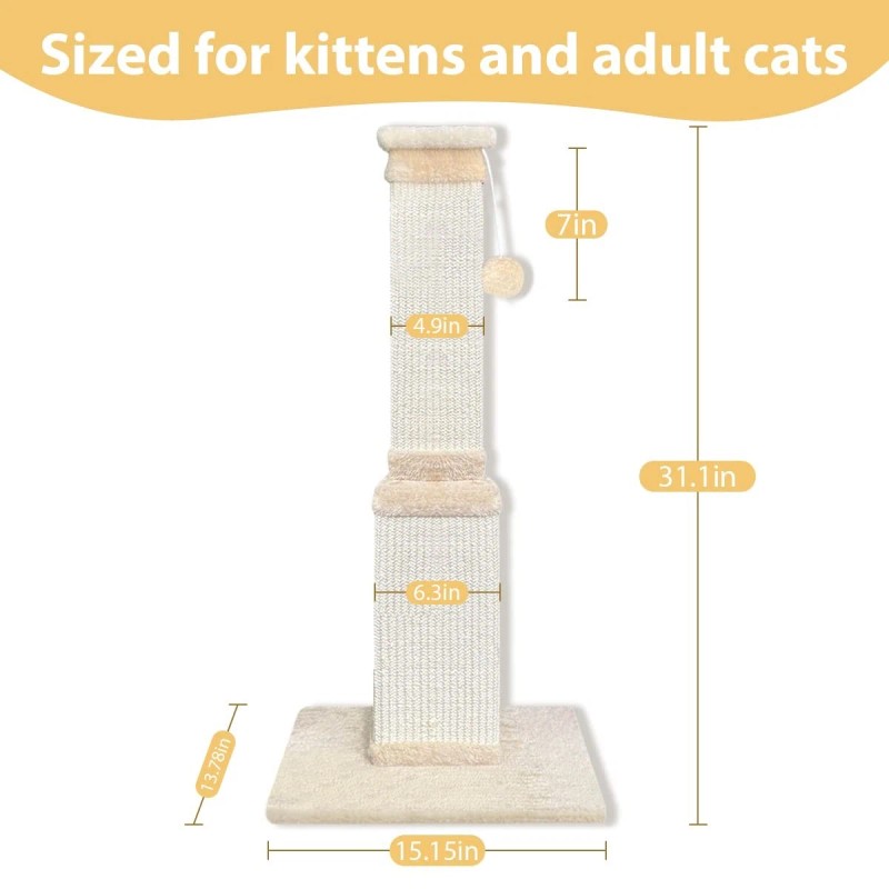 Agym Cat Scratching Post, 32 Inch Cat Scratching Post For