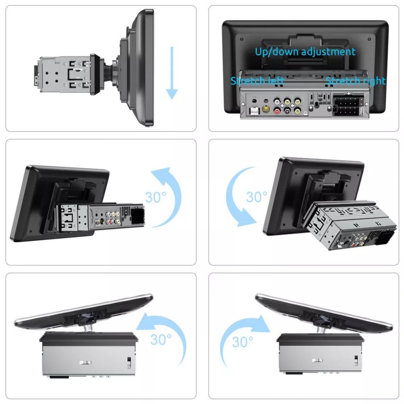 ESSGOO 9" Wireless Apple Carplay Portable Car Stereo Android Auto