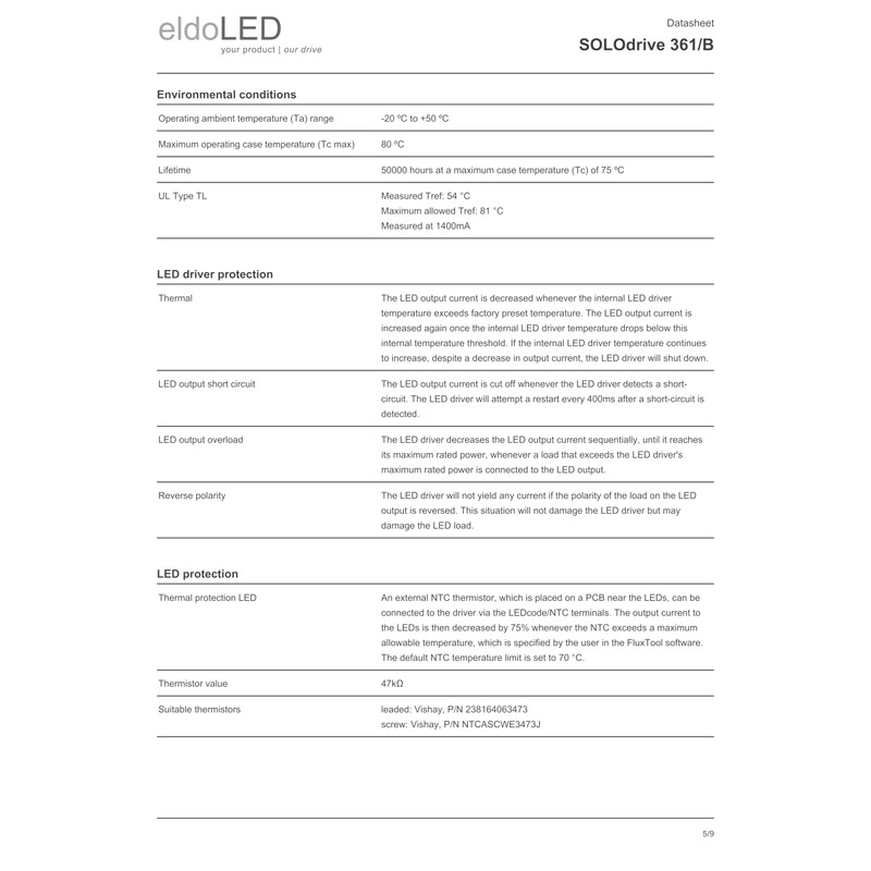 eldoLED | SOLOdrive 361/B | 30W 0-10V 'Dim to Dark'