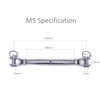 2Pcs 316 Stainless steel turnbuckle rigging screw jaw closed body