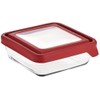 Anchor Hocking TrueSeal Glass Food Storage Container with Lid, Cherry,