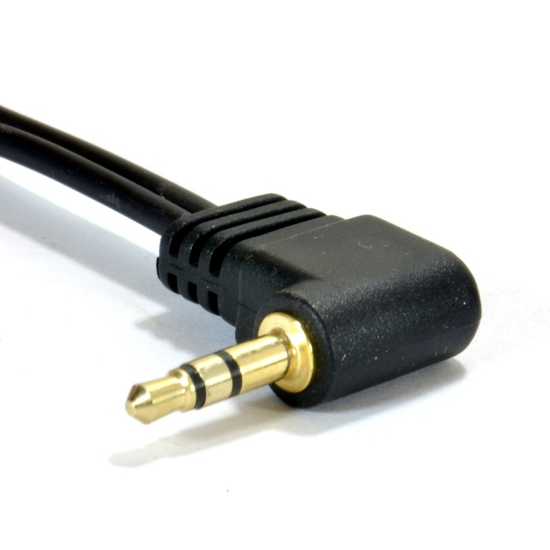 kenable Right Angle 3.5mm Stereo Jack to 2 RCA Phono