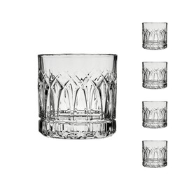 Ocean by Anchor Hocking Traze Past Rocks Glasses (4-Pieces), 12-ounce, Dishwasher Safe