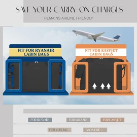 Convertible Cabin Bag for Ryanair 40x20x25 Expandable for Easyjet 45x36x20 Travel Hand Luggage Airplane Underseat Carry on Bag Weekend Overnight Bag for Women Men