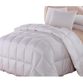 Royal Hotel Bedding Down Comforter, Hypoallergenic Down Comforters, Light and Buffy, 100% Cotton Dobby Checkered Shell, Medium Warmth, Duvet Insert, King/California King