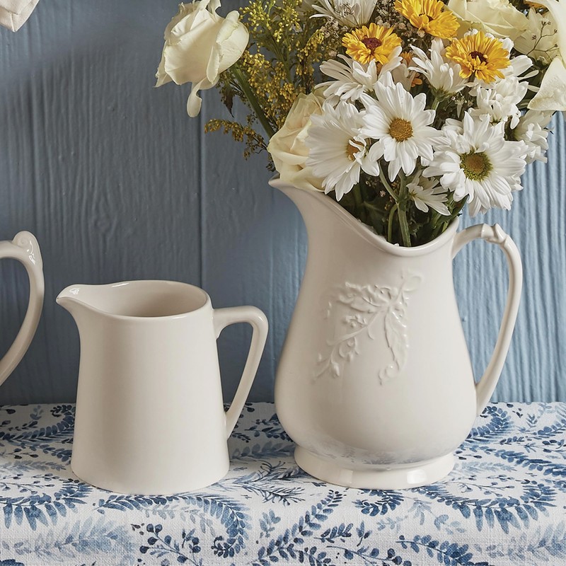 Park Designs Stoneware Lily Of The Valley Pitcher