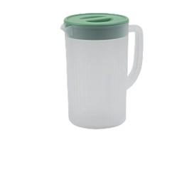 Jarra de Plástico de 2,7 L con Tapa, Jarra de Agua Fría Resistente a Altas Temperaturas de Gran Capacidad para Jugo, té, Apariencia Exquisita (verde matcha)