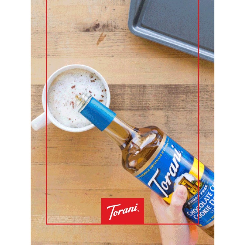 Torani Sugar-Free Chocolate Chip Cookie Dough Drink Syrup, 750mL bottle