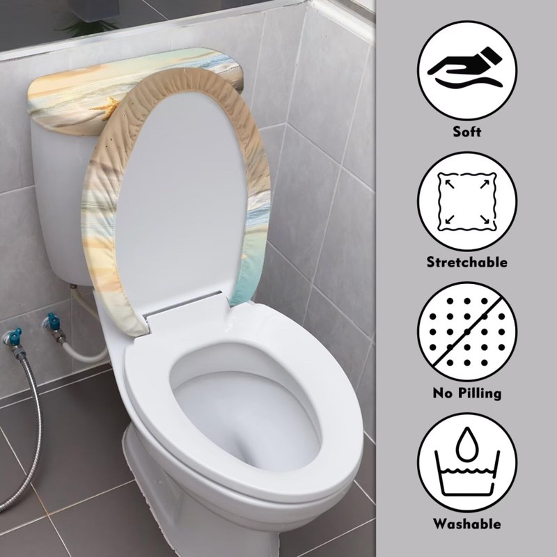 KUIFORTI Toilet Seat Cover Set Toilet Lid Cover 2 Pack