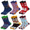 ZFSOCK Christmas Socks Men's Funny Dress Socks Colourful Patterned Festive