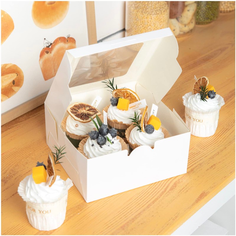 GylSun Pack of 15 Cupcake Muffin Boxes with Large Viewing