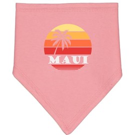 inktastic Maui Hawaii Vacation Baby Bandana Bib Mauve and Natural 37562