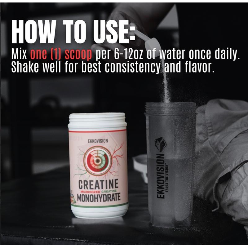 Ekko Creatine 3RD Party Tested Dietary Healthcare Supplement:_Unflavored_100 Servings