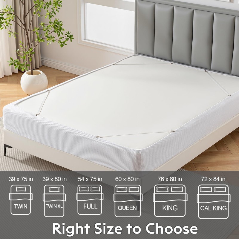 MIYE Jacquard Fabric Box Spring Cover,Super Stretchy Wrap Around 4
