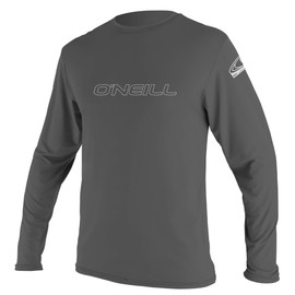 O'Neill Wetsuits Men's Basic Skins Long Sleeve Rash Vest, Graphite, XXL UK