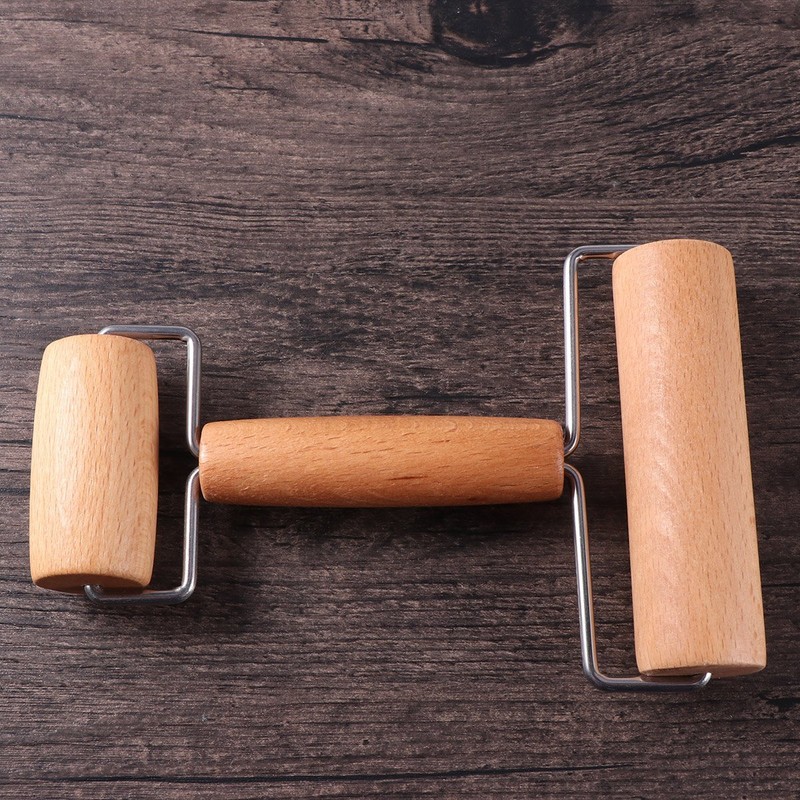 LHKJ Rolling Pin Small Wooden Rolling Pin with Handles, Perfect