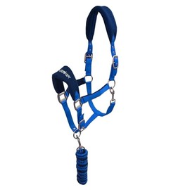 John Whitaker Unisex Club Headcollar and Lead Rope Set Royal Cob