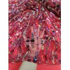 Divastyletextiles Fabric Sold By The Yard Red Beaded Lace Sequin