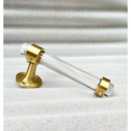 ModernHomecor Brushed Brass Toilet Paper Holder, Durable, Lucite Toilet Paper Fixture, Rustproof Wall Mount Bathroom Kitchen & Washroom, 18x 18.5x5.5cm