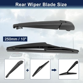 X AUTOHAUX Rear Windshield Wiper Blade Arm Set 255mm 10" for Toyota RAV4 2013-2018