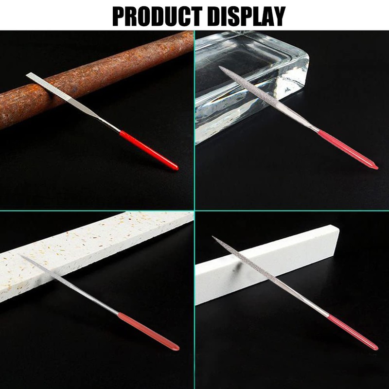 Utoolmart Diamond Needle File, 2-Pieces Mini Diamond Needle File Set,