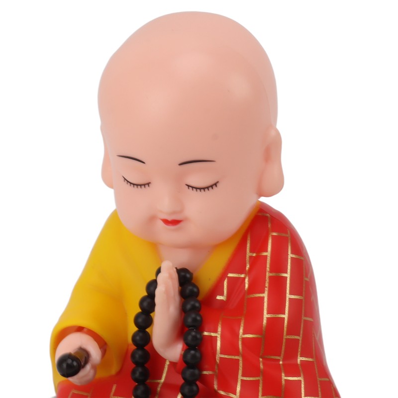 Little Monk Figurine USB Charging 6 Songs Music LED Nodding