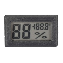 Precise Humidity Thermometer, Digital LCD Hygrometer Indoor Thermometer Humidity Monitor for Home, Office, Greenhouse (Black)