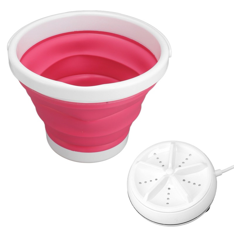 5L Folding Washing Machine Ultrasonic Vibration Forward Reverse USB Foldable