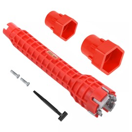 yimeizhiguang 8 in 1 Basin Wrench and Tap Spanner Kit - Professional Multifunctional Plumbing Tool for Tight Spaces, Anti-Slip Faucet Wrench, Toilet Seat Spanner & Plumbing Repair Tool